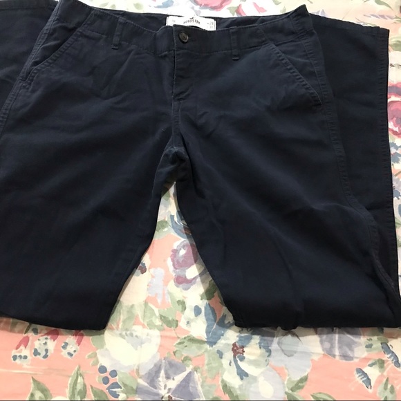 Hollister skinny navy blue chino pant 7R inseam 31 - Picture 4 of 8